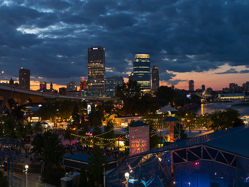 Overhead view of Henry Maier Festival Park